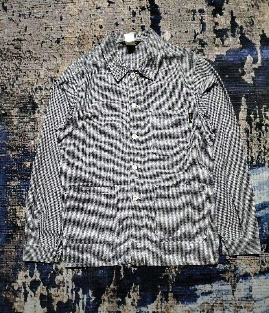 Le Labourer Houndstooth Chore Jacket Made in France (Category: Coats, Jackets and Outerwear) located in Kota Bharu. Submitted by aunibundle (Listing ID 1451221753, Image 1). Description: Condition 9/10 Detail Rujuk Gambar Ukuran Manual Rujuk Gambar Last.