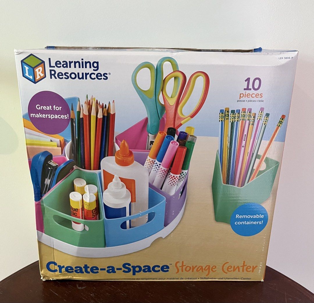 Learning Resources Create-a-Space Storage Center Organizer (Category: Storage Boxes & Baskets) located in Ligao. Submitted by twixiedoodle (Listing ID 1451233961, Image 1). Description: - Learning Resources Create-a-Space Storage Center - Ideal for organizing craft supplies and makerspace essentials - Includes removable containers for easy access and customization - Perfect for storing pencils, markers, glue, and other small items - Helps maintai