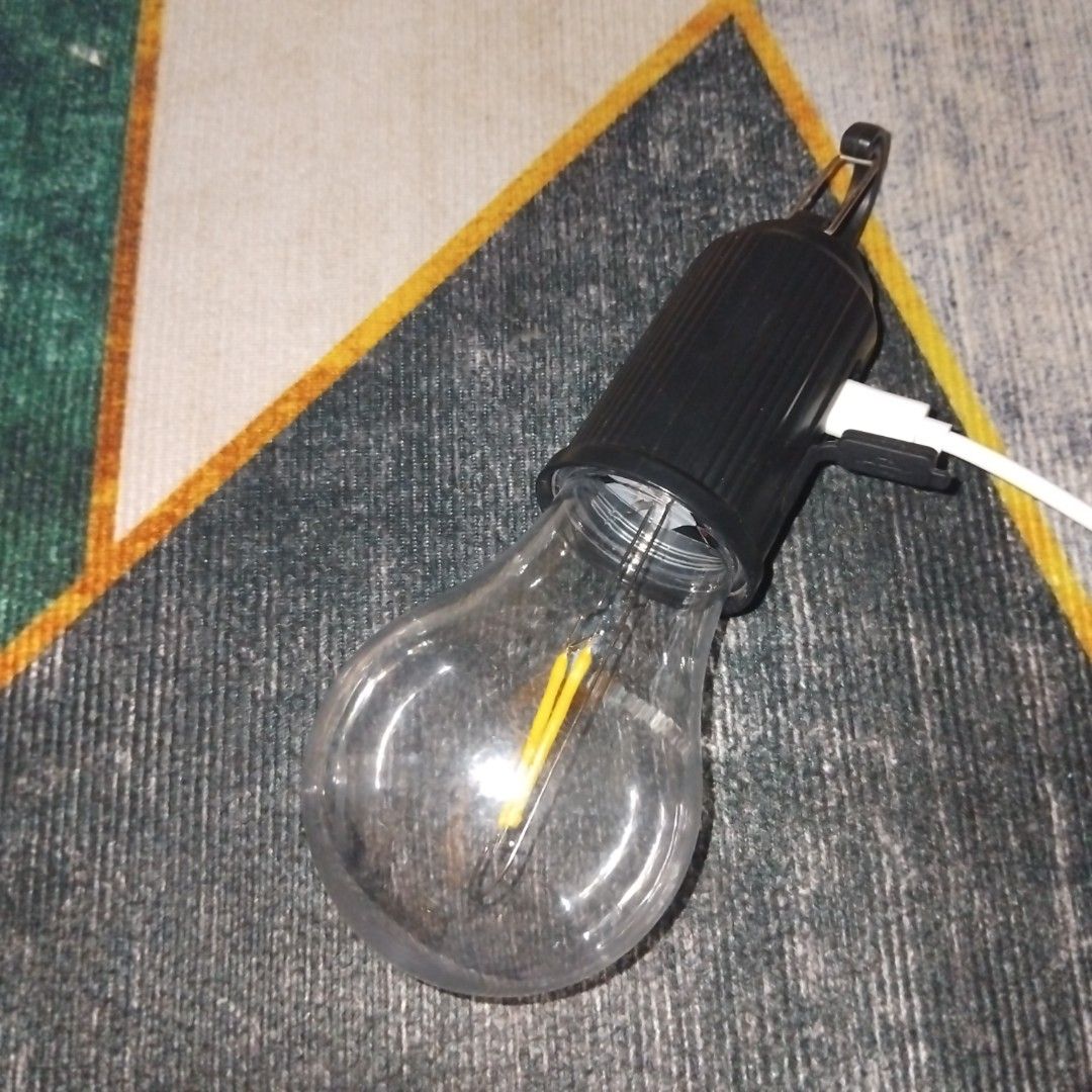 Light bulb for camping or emergency, TYPE C (Category: Lighting) located in Marikina City. Submitted by tatascollections (Listing ID 1451184301, Image 1). Description: charger is TYPE C CHARGER IS NOT INCLUDED location: Cainta Rizal pick up or delivery via lalamove has slight scratches sa bulb.