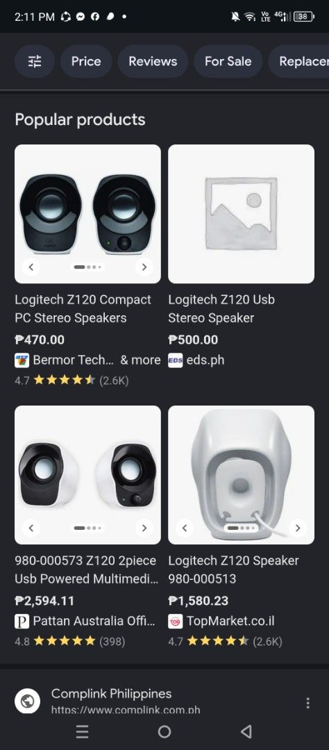 Logitech Z120 Compact PC Stereo Speakers USB Powered (Category: Soundbars, Speakers & Amplifiers) located in Irosin. Submitted by whanchore55263 (Listing ID 1451191935, Image 2). Description: - Logitech Z120 Compact Stereo Speakers - USB Powered for easy setup - Connects via 3.5mm audio jack - Stylish White and Black design - Ideal for desktop or laptop computers - Tested and confirmed working - Minor cosmetic scuffs from normal use.