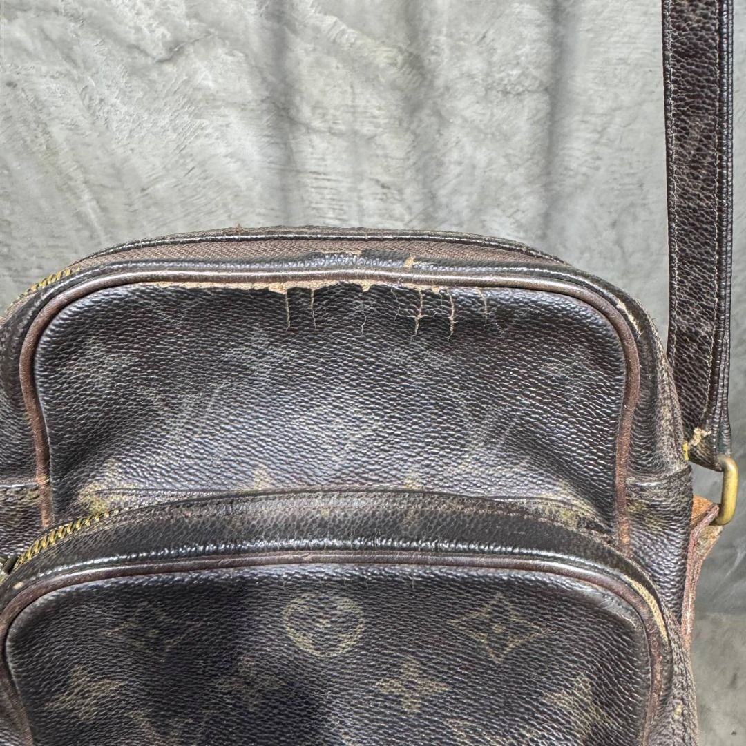 Louis Vuitton “Amazon” Sling bag (Category: Luxury Bags & Wallets) located in Quezon City. Submitted by johnpaulperezzz (Listing ID 1451279834, Image 2). Description: NAME: Louis Vuitton “Amazon” Sling bag COLOR: Brown SIZE: OS FIT: OS Dimension: Width: 6 Length: 8 Depth: 3 CONDITION: 6/10 ISSUE: -project bag -vachetta leather needs to be replaced PRICE: 7k .