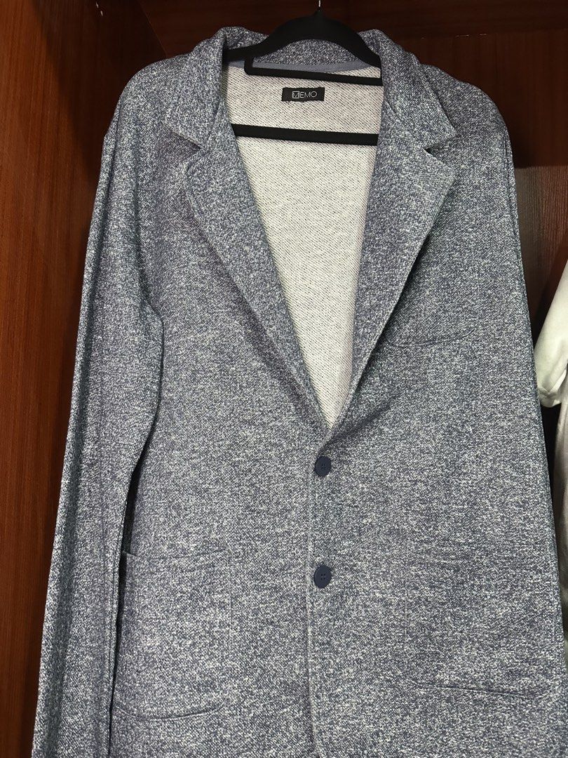 MEMO Blue Speckled Blazer Jacket (Category: Coats, Jackets and Outerwear) located in Calamba. Submitted by treb_c (Listing ID 1451132628, Image 2). Description: - MEMO blue speckled blazer - Two-button closure - Features front pockets - Ideal for casual or smart casual outfits - Made with comfortable material - Large - XL size. Rfs not using anymore Calamba area.