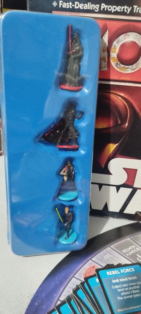 Monopoly Star Wars Edition Board Game (Category: Board Games & Puzzles) located in Baguio. Submitted by highland_finds (Listing ID 1451221662, Image 2). Description: - Star Wars Monopoly board game - Includes all tokens, money, and cards - Board is in great shape - Fun for any Star Wars fan - Great for game nights 👉 incomplete 👉mdyo ngarag un box 🔥P220 ONLY LP 📍 Baguio loc. DM 📩.