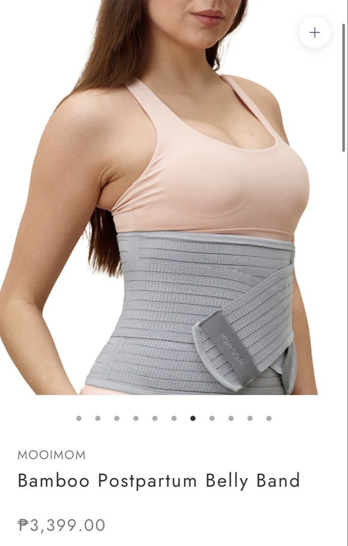 MOOIMOM Bamboo Postpartum Belly Binder - Medium (Category: Maternity Care) located in Taguig. Submitted by PF910 (Listing ID 1451315430, Image 1). Description: - MOOIMOM bamboo belly band for postpartum recovery. - Provides gentle compression and support. - Made from breathable bamboo material. .