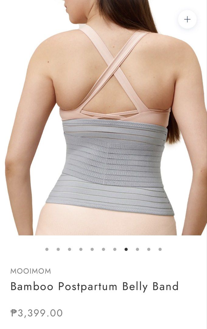 MOOIMOM Bamboo Postpartum Belly Binder - Medium (Category: Maternity Care) located in Taguig. Submitted by PF910 (Listing ID 1451315430, Image 2). Description: - MOOIMOM bamboo belly band for postpartum recovery. - Provides gentle compression and support. - Made from breathable bamboo material. .