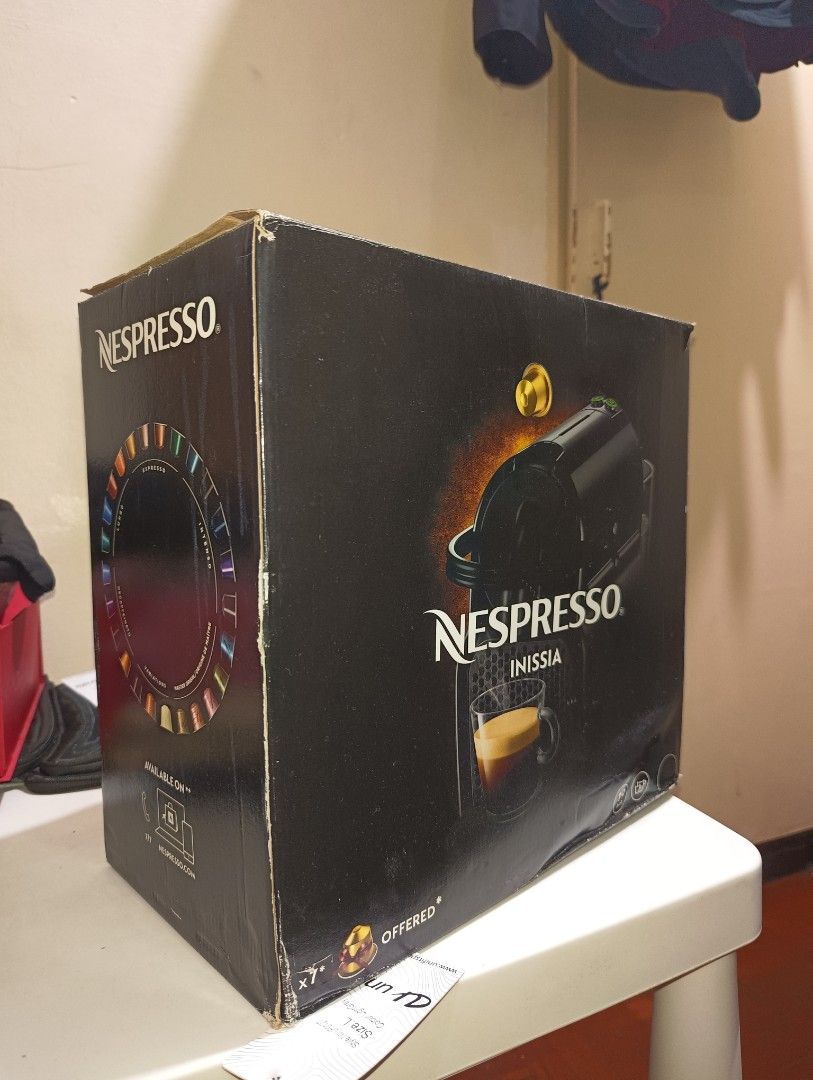 Nespresso Inissia (Category: Coffee Machines & Makers) located in Manila. Submitted by nates_888 (Listing ID 1451307340, Image 2). Description: The Nespresso Inissia is a compact, lightweight Original Line espresso machine designed for small kitchens and first-time buyers. It delivers 19-bar pressure for barista-style coffee, reaches the ideal temperature in just 25 seconds, and automatically powers down after nine minutes. Key Specifications & F