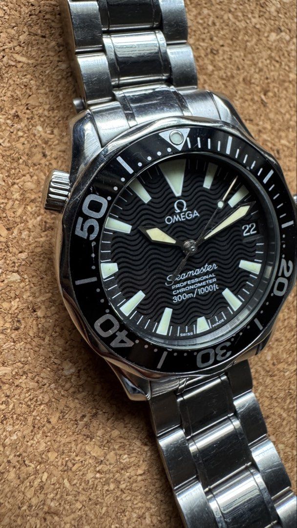 Omega Seamaster Peter Blake (Category: Luxury Watches) located in Quezon City. Submitted by pedxing101 (Listing ID 1451137702, Image 2). Description: Omega Seamaster Pro 300m “Peter Blake” Midsize 36mm (Ref. 2252.50) Condition: Overall: Excellent pre-owned condition. Crystal: Clear, no scratches. Bezel: Original aluminum insert with very minor hairline marks (barely visible). Movement: Keeping excellent time; winding is smooth. Inclusions: Watch 