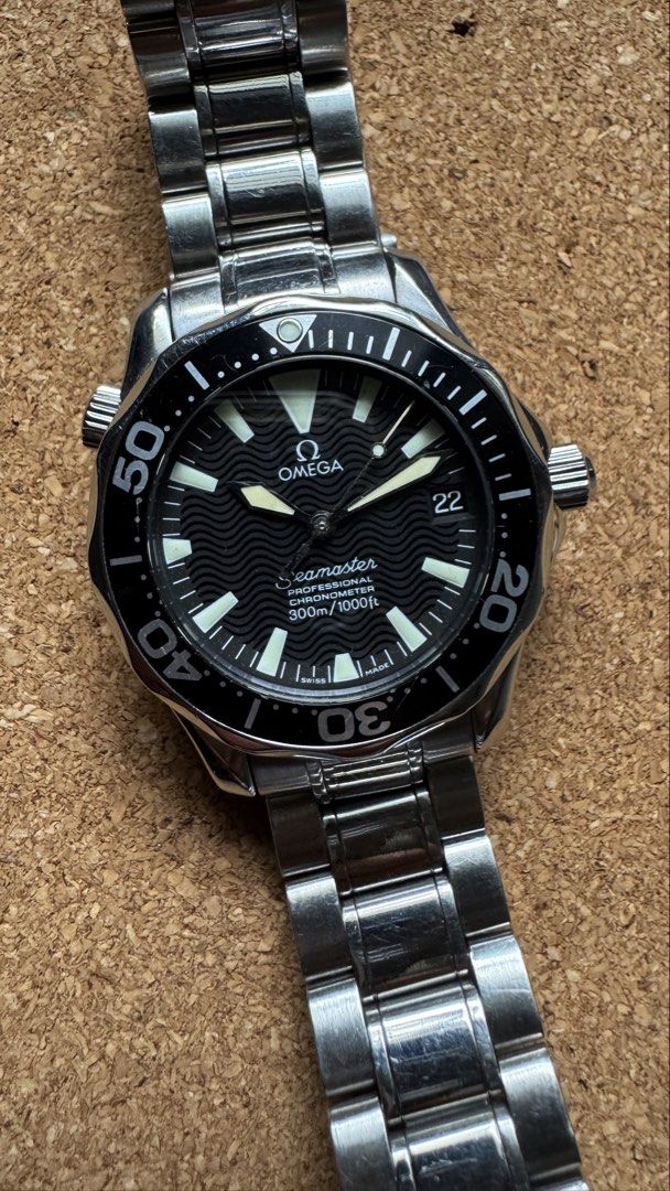 Omega Seamaster Peter Blake (Category: Luxury Watches) located in Quezon City. Submitted by pedxing101 (Listing ID 1451137702, Image 1). Description: Omega Seamaster Pro 300m “Peter Blake” Midsize 36mm (Ref. 2252.50) Condition: Overall: Excellent pre-owned condition. Crystal: Clear, no scratches. Bezel: Original aluminum insert with very minor hairline marks (barely visible). Movement: Keeping excellent time; winding is smooth. Inclusions: Watch 