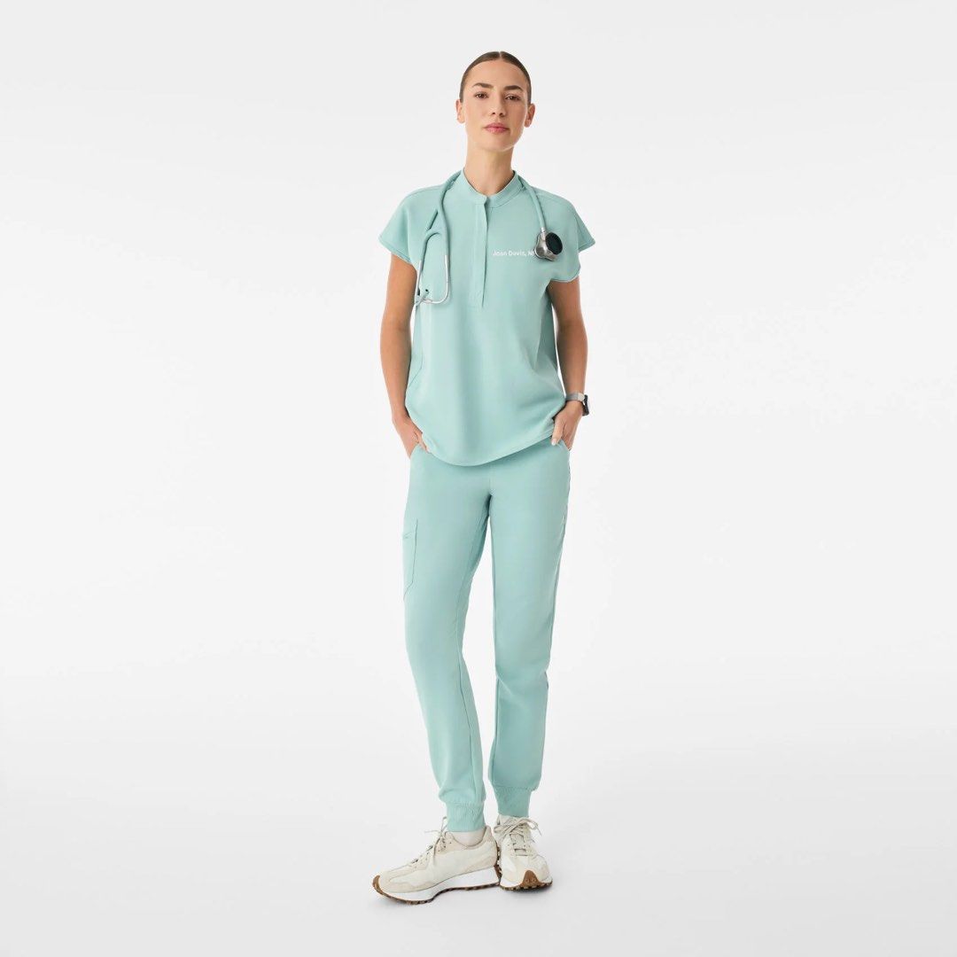 Personal Preloved Figs Scrubs - Seaglass (Category: Sets or Coordinates) located in Manila. Submitted by chicosstudio (Listing ID 1451240255, Image 2). Description: FIGS Scrubs for Sale Rafaela Oversized Scrub Top (XXS) + Zamora Casual Scrub Pants (S/P) Location: Cubao, QC.