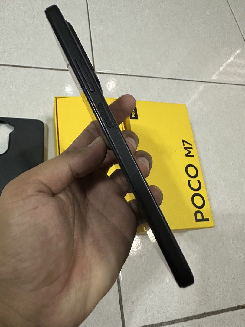 Poco M7 (Category: Xiaomi) located in Kuala Lumpur. Submitted by puzzlelifegadget (Listing ID 1451135708, Image 3). Description: Poco M7 8gb ram + 4gb ram 256gb rom Full set Condition 9.5/10 All working No issue RM550 Cod area KL.