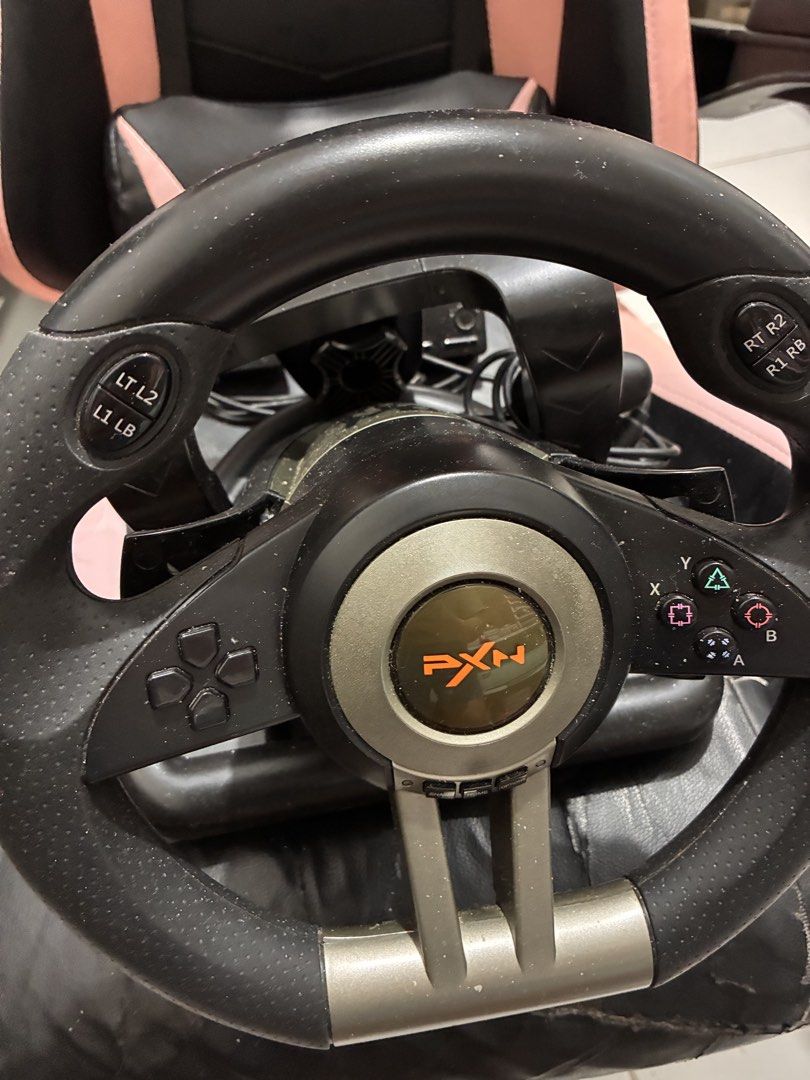 Ps4 Gaming Wheel (Category: Controllers) located in Makati City. Submitted by telmandac (Listing ID 1451163218, Image 1). Description: Good condition. No box and manual Ps4 gaming wheel (not compatible with ps5) .