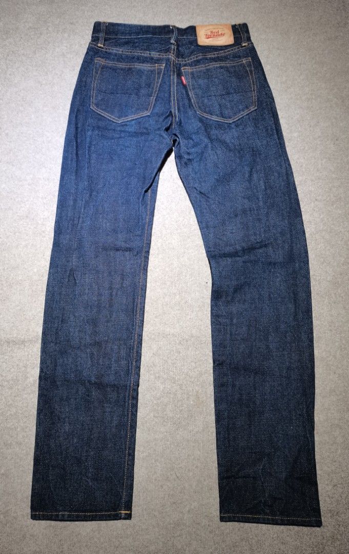 Red tornado denim (Category: Jeans) located in Apalit. Submitted by _doer (Listing ID 1451250598, Image 2). Description: Size 29 to 30 Legs 9 Length 42 Hem 7 Like new 2k or OFFER.