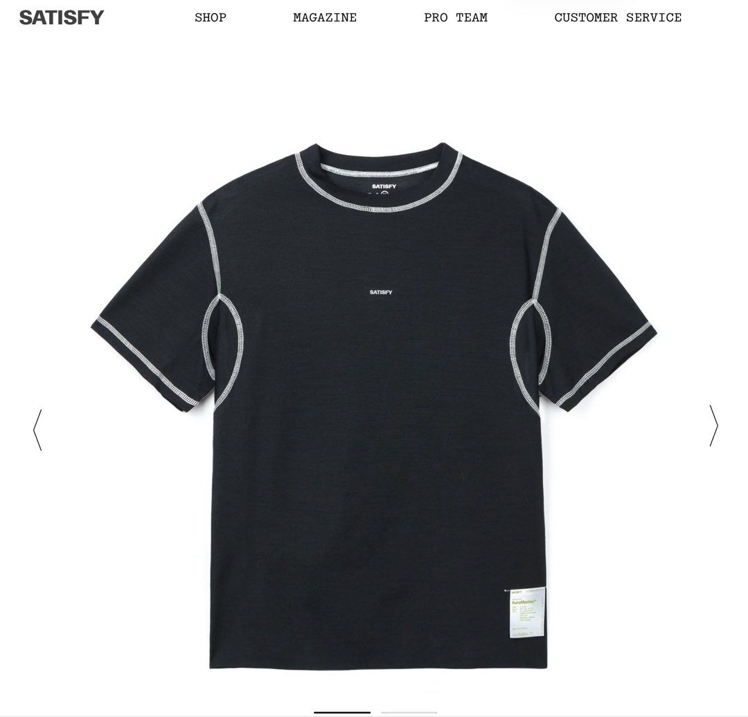 Satisfy Re‑Possessed™ AuraMerino™ T‑Shirt (Category: Activewear) located in Muntinlupa City. Submitted by caro_ray (Listing ID 1451255893, Image 1). Description: NEW, unworn Size Small Complete with packaging and tags NO COD and all sales final. For pickup only c/o buyer For cool starts that warm quickly, days when form and weather fluctuate in tandem. AuraMerino™ adapts to the moment. Heat passes, air circulates, distractions fade. Focus remains