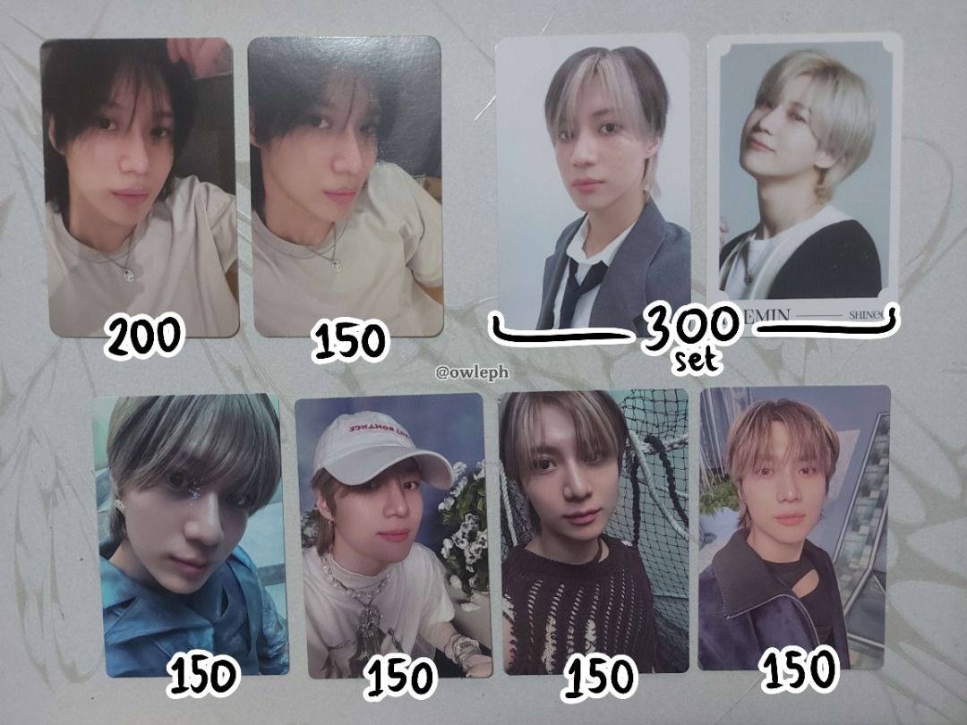 SHINee Taemin Photocards (Category: K-Wave Merchandise) located in Manila. Submitted by madotsuki (Listing ID 1451137065, Image 2). Description: see pics for prices 🎈 payo.