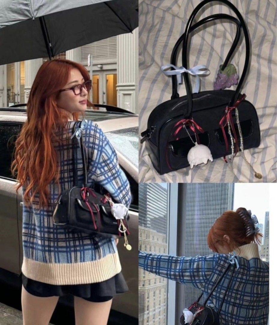 Stand oil chubby bag black combi suede leather (Category: Shoulder Bags) located in Puerto Princesa. Submitted by lotsstuff (Listing ID 1451248036, Image 1). Description: like new condition no issue price 1498+SF.
