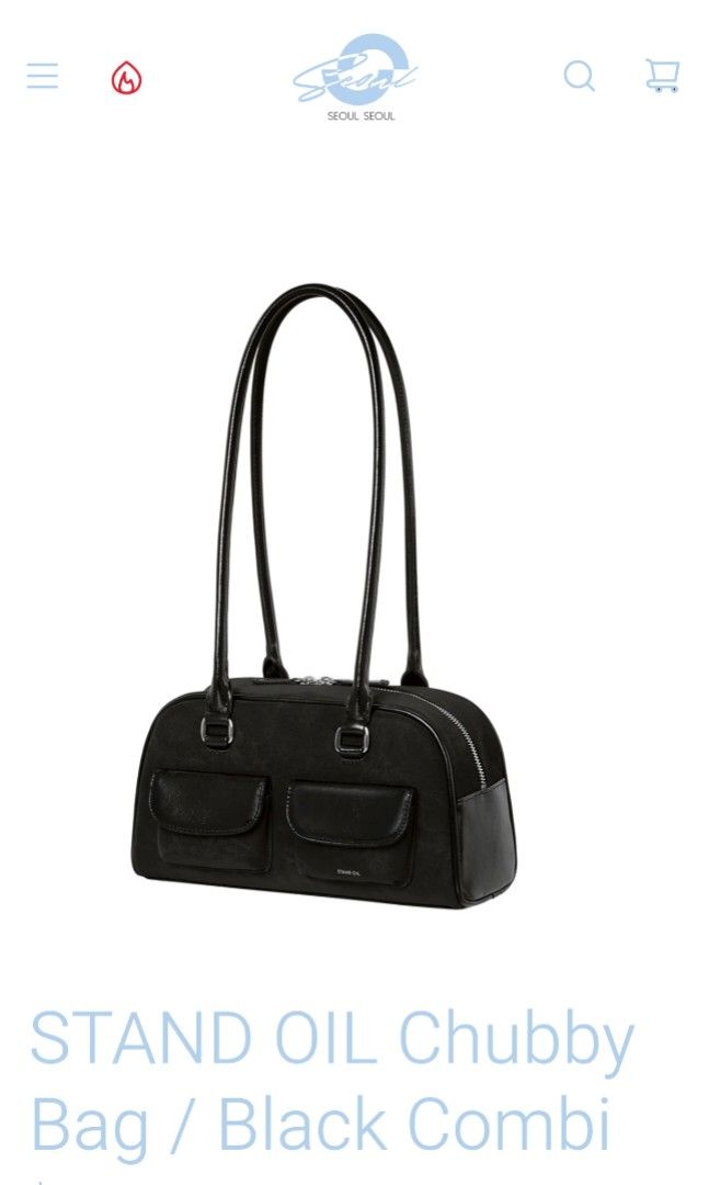 Stand oil chubby bag black combi suede leather (Category: Shoulder Bags) located in Puerto Princesa. Submitted by lotsstuff (Listing ID 1451248036, Image 3). Description: like new condition no issue price 1498+SF.
