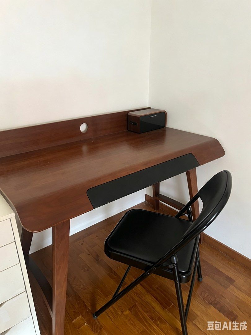 Study table (Category: Tables & Sets) located in Singapore. Submitted by lise123 (Listing ID 1451023300, Image 1). Description: Sleek study desk that comes with a drawer. It has an attached speaker but not sure if it still works. 87cm depthx 120cm width X 74cm height Self collects at Amk. Pls note that table is at level 3 of the house. .
