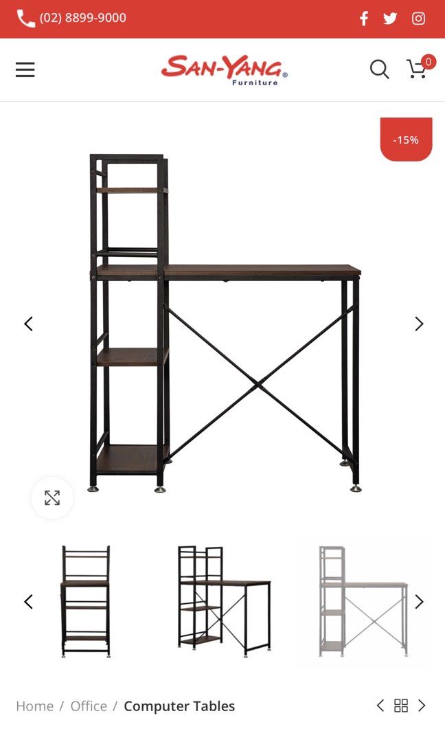 Study Table (Category: Office Furniture & Fixtures) located in Manila. Submitted by coffee2318 (Listing ID 1451318193, Image 1). Description: Move out sale :) Rfs: Won’t be using it anymore.
