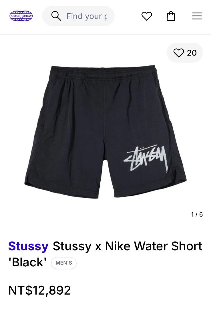 由 buy2freeshiping (刊登 ID 1451240280，圖片 1) 提交，位於 新北市 (New Taipei) 的 Stussy x Nike Water Short 型號CT4315-045 水陸兩用 尼龍短褲 【尺寸】：XL號 腰寬 : 43-47、全長 : 45 公分 【新舊】：85% 前後Logo脫膠移除 (類別：短褲)，說明：。