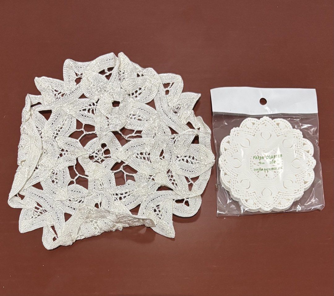 [TAKE BOTH] White Lace Crochet Doily Table Mat + Paper Coasters Pack (Category: Other Kitchenware & Tableware) located in Cavite. Submitted by nanangonlineshop (Listing ID 1451298118, Image 1). Description: 📌 White Lace Crochet Doily Table Mat + Paper Coasters Pack 🏷️ P100 ⚠️ POLICY: ❌ NO COD ✅ AS IS, WHERE IS ✅ FIRST PAY BASIS ✅ MINE NOW, PAY NOW ✅ 3-DAYS HOLD ONLY. UNPAID RESERVATIONS ARE VOIDED. 📍 Location: Cavite 👉 WE SHIP NATIONWIDE (LUZ