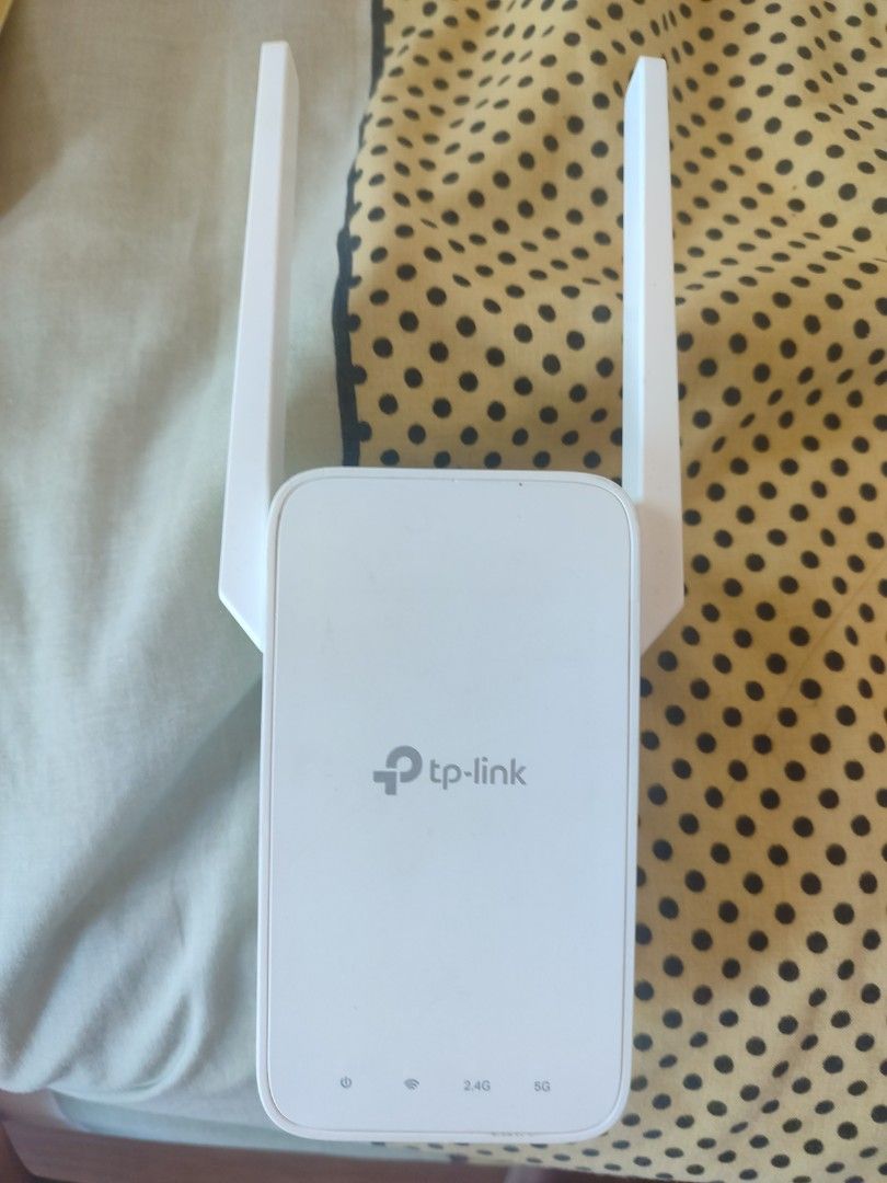 TP-Link RE215 AC750 Wi-Fi Range Extender (Category: Networking) located in Imus. Submitted by PeterBee711 (Listing ID 1451207497, Image 3). Description: Extend your Wi-Fi coverage to hard-to-reach areas! Perfect for eliminating dead zones at home or in the office. 2 UNITS AVAILABLE! 🔥 Specs: Model: RE215 AC750 Dual Band (2.4G + 5G) Compatible with any router/ISP Default access: tplinkrepeater.net Power: 100–240V (works with PH outlets) NTC Type 