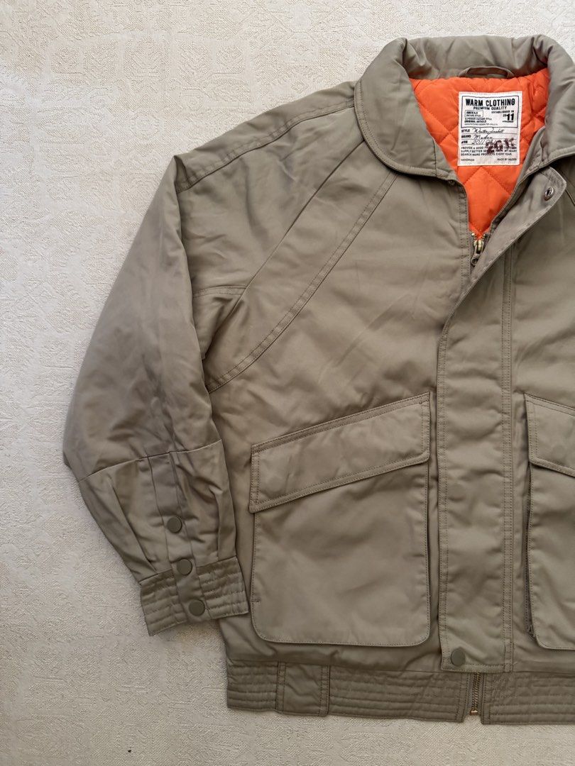 Uncle Fu Amekaji Repro Flight Jakcet (Category: Coats, Jackets and Outerwear) located in Angeles City. Submitted by luigisells (Listing ID 1451195860, Image 3). Description: Size XL L26.5” W25” Excellent Condition Issue/s: washable stain see 5th pic MOP: Gcash or Bank Transfer Courier: J&t Express.
