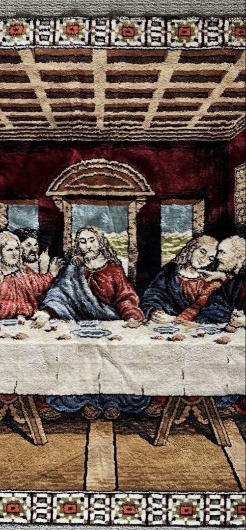 VINTAGE LAST SUPPER RUG (Category: Carpets, Mats & Flooring) located in Manila. Submitted by luckymountain_bd18fa (Listing ID 1451231186, Image 3). Description: vintage from italy.
