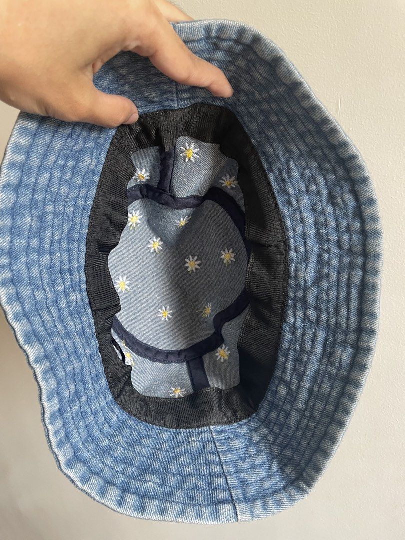 Womens Denim Floral Bucket Hat (Category: Hair Accessories) located in Makati City. Submitted by fabcollections (Listing ID 1451217993, Image 2). Description: 💜 RFS: Decluttering unused items, no issues or flaws 💜 My location: Bangkal, Makati 💜 Payment thru Gcash (Payment first policy) 💜 Delivery thru J&T/Gogoexpress, or same day delivery thru Grab/Lalamove. No Shoppee checkout PM me for any questions! 😊 helping tags for visibility: womens b