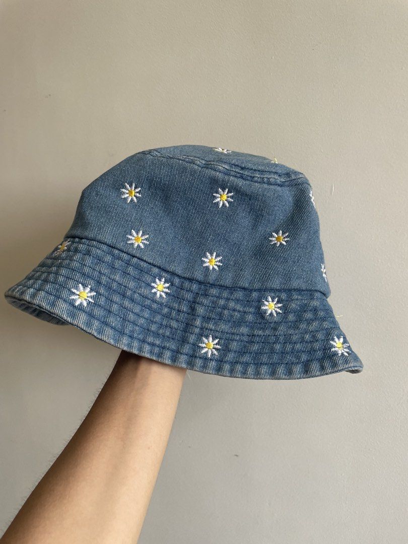 Womens Denim Floral Bucket Hat (Category: Hair Accessories) located in Makati City. Submitted by fabcollections (Listing ID 1451217993, Image 3). Description: 💜 RFS: Decluttering unused items, no issues or flaws 💜 My location: Bangkal, Makati 💜 Payment thru Gcash (Payment first policy) 💜 Delivery thru J&T/Gogoexpress, or same day delivery thru Grab/Lalamove. No Shoppee checkout PM me for any questions! 😊 helping tags for visibility: womens b
