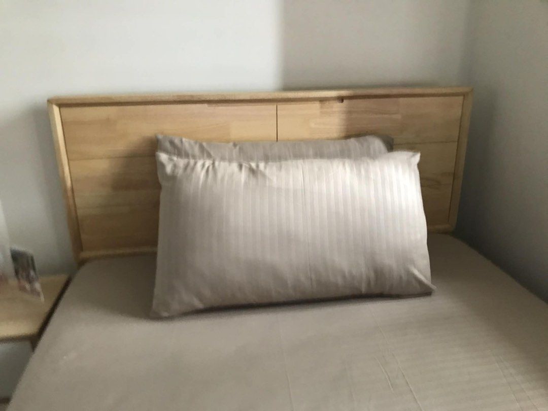 Wooden Bed Frame + Orthopedic Mattress (Category: Bed Frames & Mattresses) located in Manila. Submitted by artisanflick (Listing ID 1451287414, Image 3). Description: 🛏️ FOR SALE: Pre-loved Wooden Bed Frame + Orthopedic Mattress Selling our pre-loved Twin/Double-size wooden bed frame with orthopedic mattress, originally purchased brand new from Our Home. Both the bed frame and mattress are in excellent condition, clean, sturdy, and well-maintain