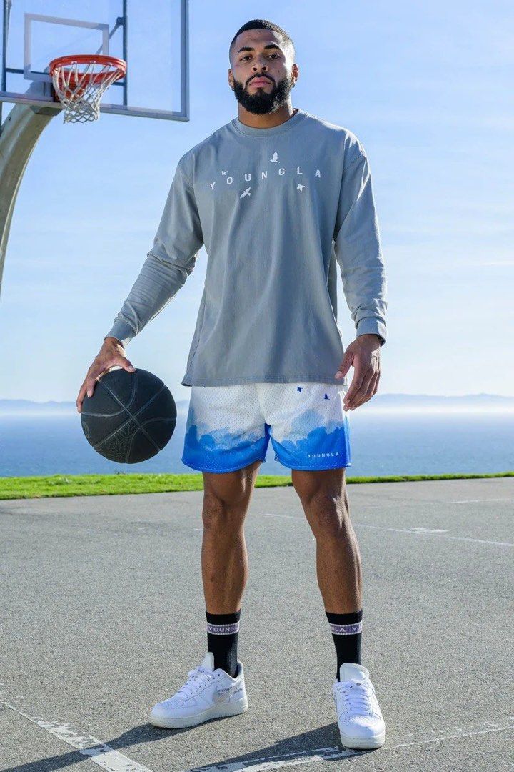 YOUNGLA Block Party Shorts (Category: Activewear) located in Bayombong. Submitted by rethreadsactivewear (Listing ID 1451224793, Image 3). Description: YOUNGLA Block Party Short Above the Clouds Small/Medium Like new 1299 only! MATERIAL: 100% Polyester. FIT: Relaxed. DESIGN: YoungLA presents you the Block Party Shorts. Made with breathable double-layer mesh, elastic band with extended print with round drawcords, 2 front pockets, and a back pocket