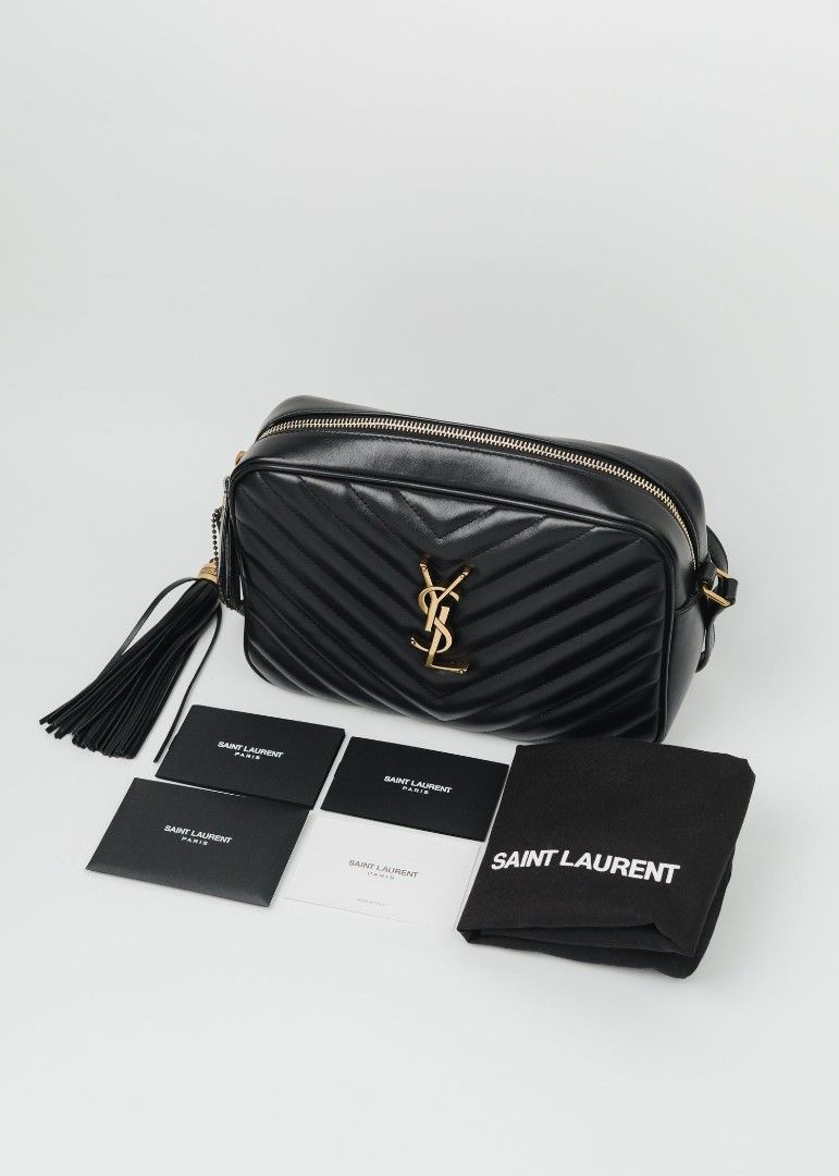 YSL Black Lou Camera Bag (Category: Luxury Bags & Wallets) located in Manila. Submitted by windsorfinery (Listing ID 1451136502, Image 2). Description: YSL Black Lou Camera Bag in Quilted Leather Inclusions: Dust bag, care card Cash Price: ₱76,000 Layaway Price: ₱84,000.