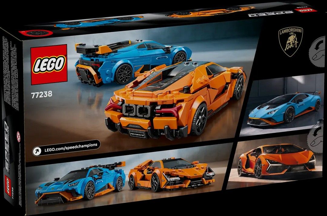 [30% OFF] LEGO Speed Champions 77238 Lambogini Revuelto & Huracan STO (Category: Toys & Games) located in Kuala Lumpur. Submitted by kehoh062081058 (Listing ID 1451506047, Image 2). Description: - 100% original LEGO - Brand new sealed set - COD in Happy Garden.
