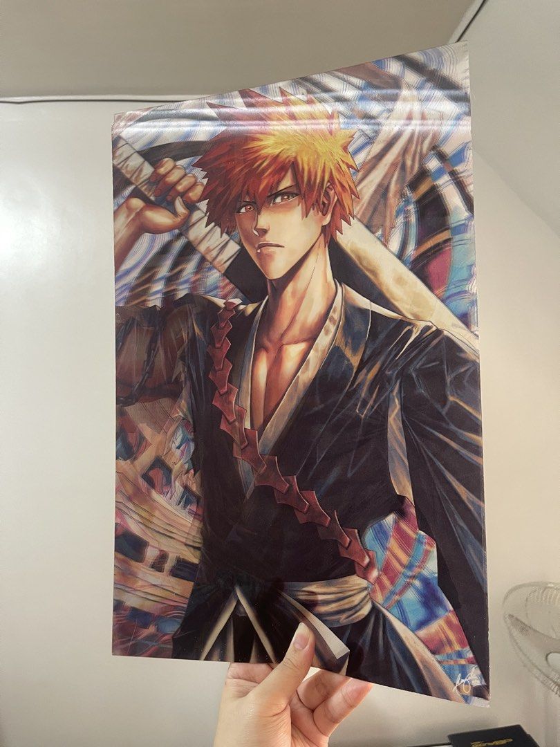 3D Triple Transition Poster: Bleach - Ichigo (Category: Art & Prints) located in Bulacan. Submitted by ktwnh (Listing ID 1451514357, Image 3). Description: DECLUTTERING Collectible art poster by wizyakuza With corner chip No frame Original price: 1K+ Bought from co. the collectible store.