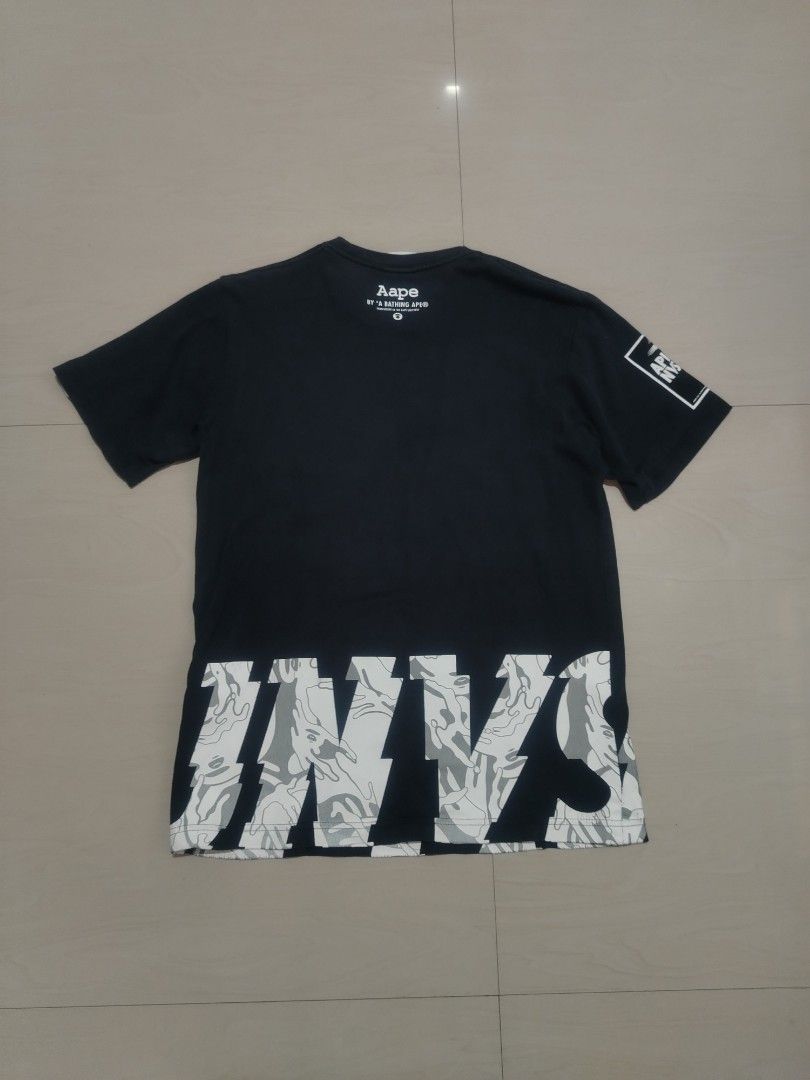 AAPE T-Shirt (Category: Tshirts & Polo Shirts ) located in Tanza. Submitted by reddererd (Listing ID 1451362574, Image 2). Description: Width: 18 Length: 27 Color Rate: 7 Condition: 8 Issues: Fade, Cracked Prints, Hairline 📌This item is thrifted and/or personally used, so please manage your expectations Mode of Payment: G Cash Mode of Delivery: J&T.