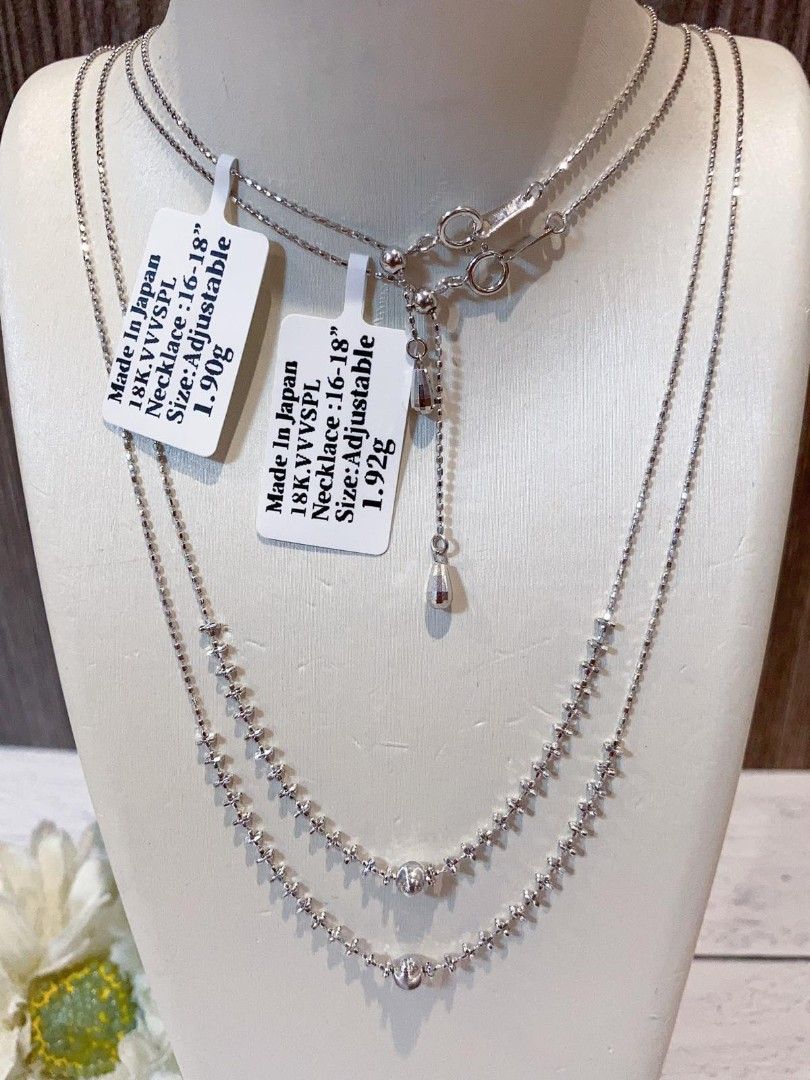 adjustable WG chain necklace 18k gold (Category: Necklaces) located in Manila. Submitted by primejewelry (Listing ID 1451326963, Image 2). Description: .