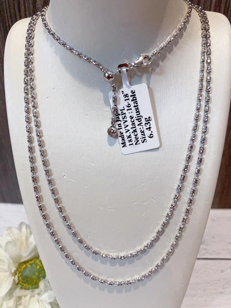 adjustable WG chain necklace 18k gold (Category: Necklaces) located in Manila. Submitted by primejewelry (Listing ID 1451326963, Image 1). Description: .