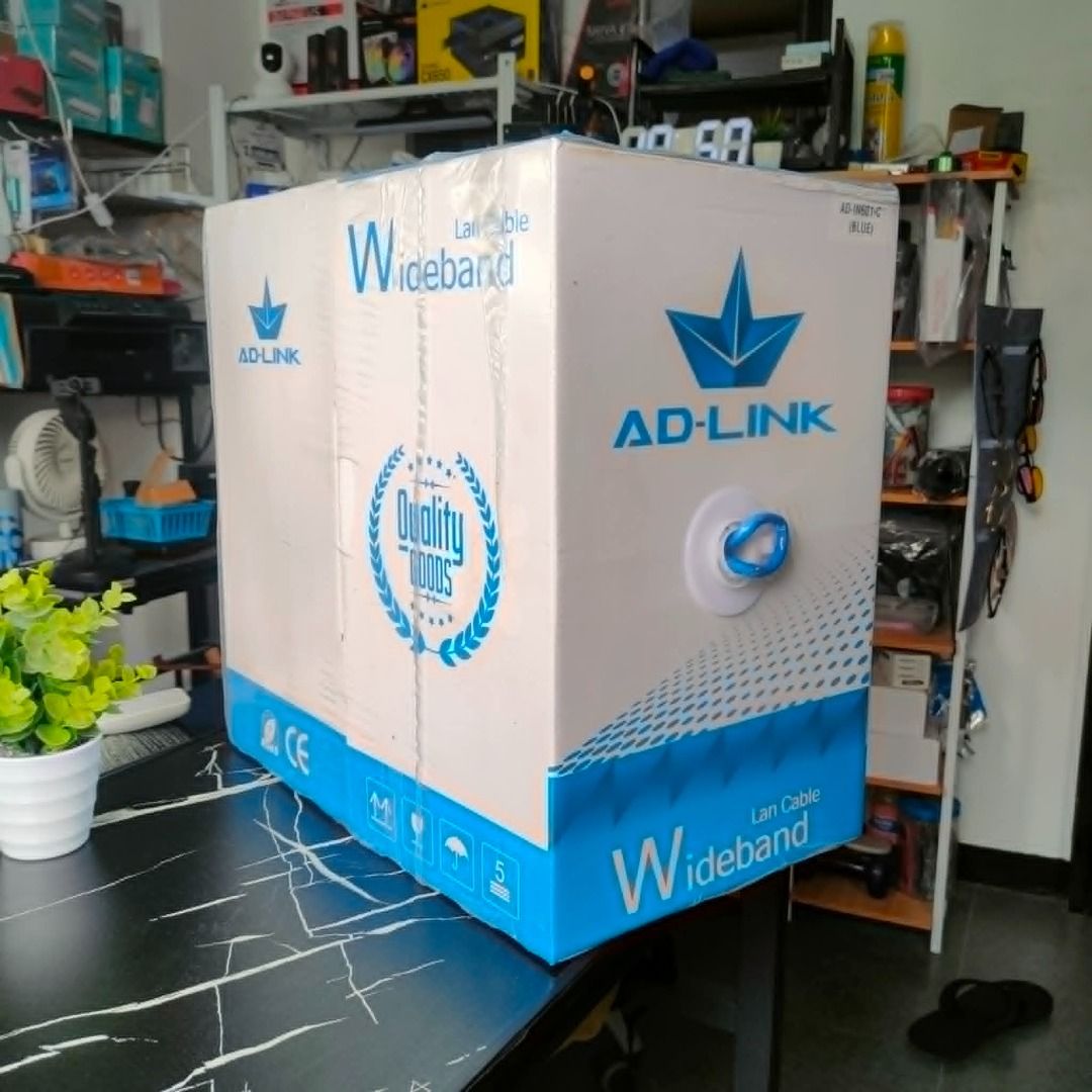 AD-LINK CAT6 UTP LAN Cable 305M / 1000FT (Blue) (Category: Networking) located in Santa Maria. Submitted by victorioustech (Listing ID 1451359815, Image 1). Description: 🌐 Build a reliable network with quality CAT6 cable! AD-LINK CAT6 UTP LAN Cable 305M / 1000FT (Blue) 💰 PRICE - PHP 2,020 ✅ 305 Meters / 1000FT per Box ✅ CAT6 UTP Network Cable ✅ 4 Pairs 24AWG ✅ CCA (Copper Clad Aluminum) Conductor ✅ Durable PVC Jacket ✅ Indoor Use ✅ High Quality