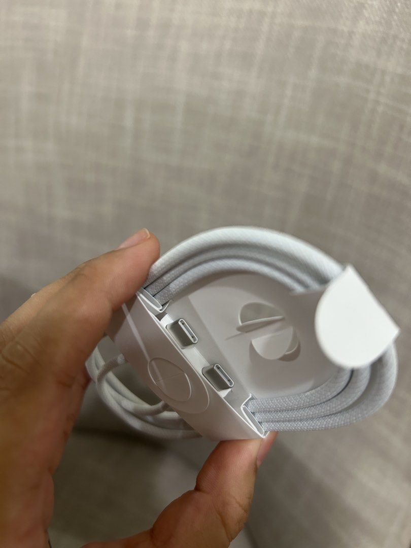 Apple USB-C 60W Woven Charge Cable (1m) (Category: Chargers & Cables) located in Manila. Submitted by amntirao (Listing ID 1451465381, Image 3). Description: - Original Apple USB-C Charging Cable - 1 Meter Length - Durable Braided Cable Design - Comes in Original Packaging - Ideal for Charging MacBooks.