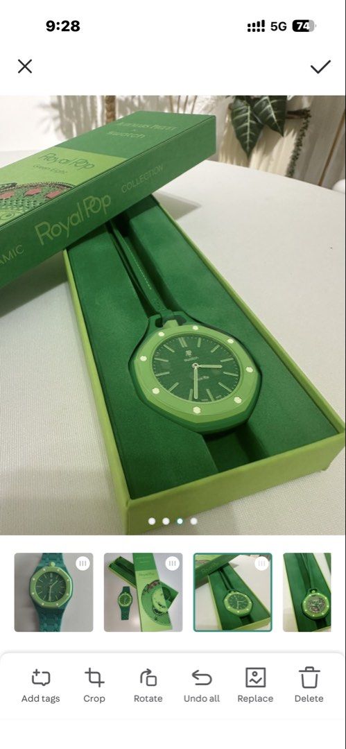 Audemars Piguet x Swatch Royal Oak Pop Green Eight Watch, Luxury