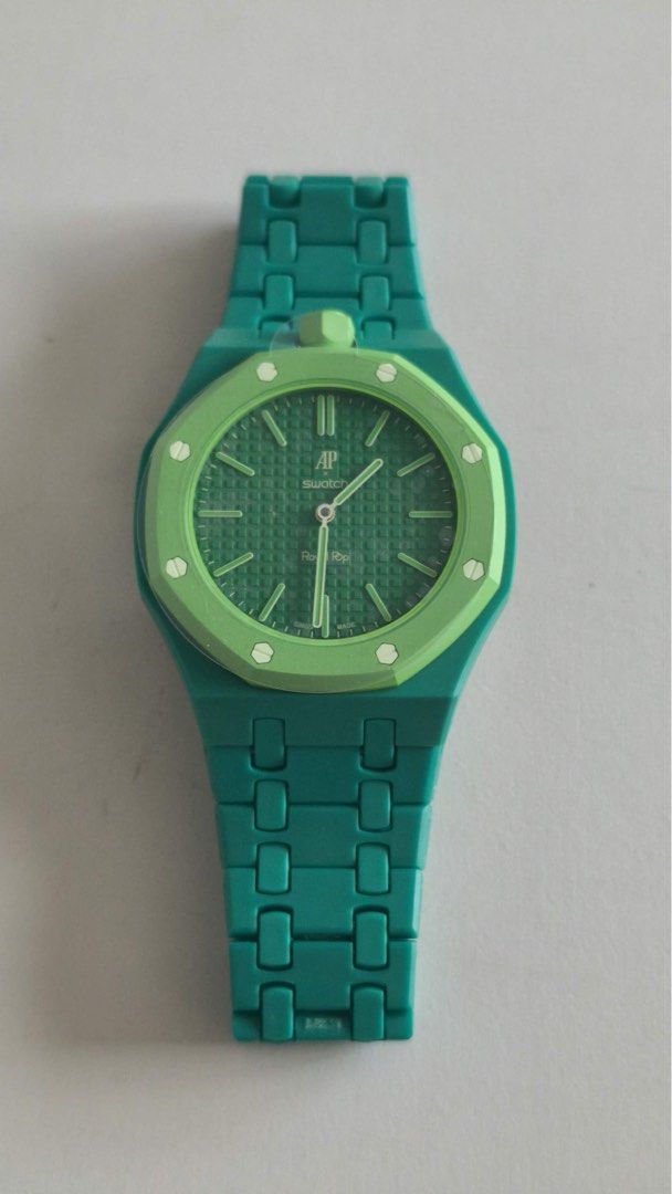 Audemars Piguet x Swatch Royal Oak Pop Green Eight Watch, Luxury