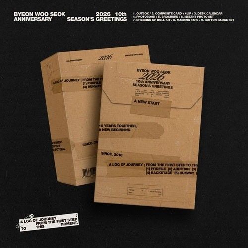 SEALED BYEON WOOSEOK - Season's Greetings 2026 (Category: K-Wave Merchandise) located in Valenzuela. Submitted by objectivevirus9685 (Listing ID 1451502425, Image 1). Description: - Byeon Woo Seok 2026 10th Anniversary Season's Greetings - Includes: Outbox, Composite Card, Clip, Desk Calendar, Photobook, Brochure, Instant Photo Set, Dressing Doll Kit, Masking Tape, Button Badge Set - Weverse POB Photocard Included - SEALED & BRAND NEW - ON HAND -