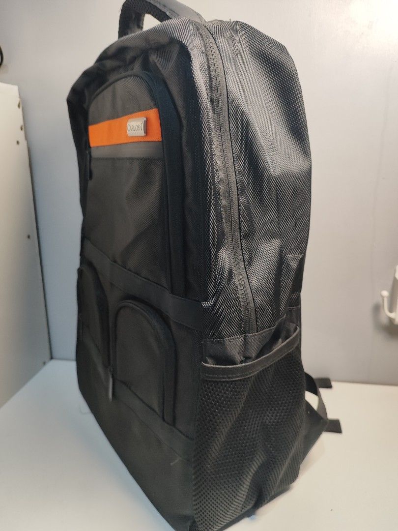 Carlos I Laptop Backpack (Category: Laptop Bags & Sleeves) located in Minalin. Submitted by easyshoppe15 (Listing ID 1451356033, Image 2). Description: Came as a gift from Duty free purchase of Carlos I Brandy. Multiple pockets and big storage for laptops and other stuff. Sturdy built. RFS: Got many bags.
