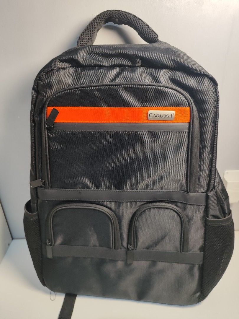 Carlos I Laptop Backpack (Category: Laptop Bags & Sleeves) located in Minalin. Submitted by easyshoppe15 (Listing ID 1451356033, Image 1). Description: Came as a gift from Duty free purchase of Carlos I Brandy. Multiple pockets and big storage for laptops and other stuff. Sturdy built. RFS: Got many bags.
