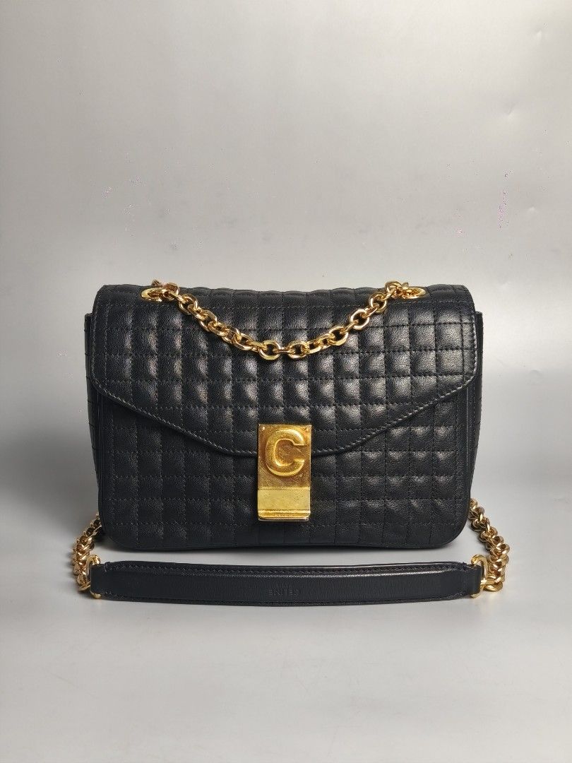 Celine Black Quilted Leather Medium C Flap Shoulder Bag (Category: Luxury Bags & Wallets) located in Bulacan. Submitted by dopamineph (Listing ID 1451413991, Image 1). Description: Celine Black Quilted Leather Medium C Flap Shoulder Bag Pre-loved from Japan 🇯🇵 Excellent Condition Size: Medium Made in Italy Calfskin Leather 100% No Issue Dm for sure buyer 📩 MOP: Gcash / Maya / BPI Courier: J&t / Lbc / Lalamove Location: SJDM Bulacan.