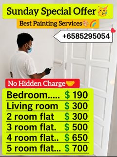 Painting Service! House Painting! HDB House Painting! Condo House Painting! Ceiling Painting! Door Painting! Pipe Painting! Epoxy Painting! Grouting!  Collection item 3