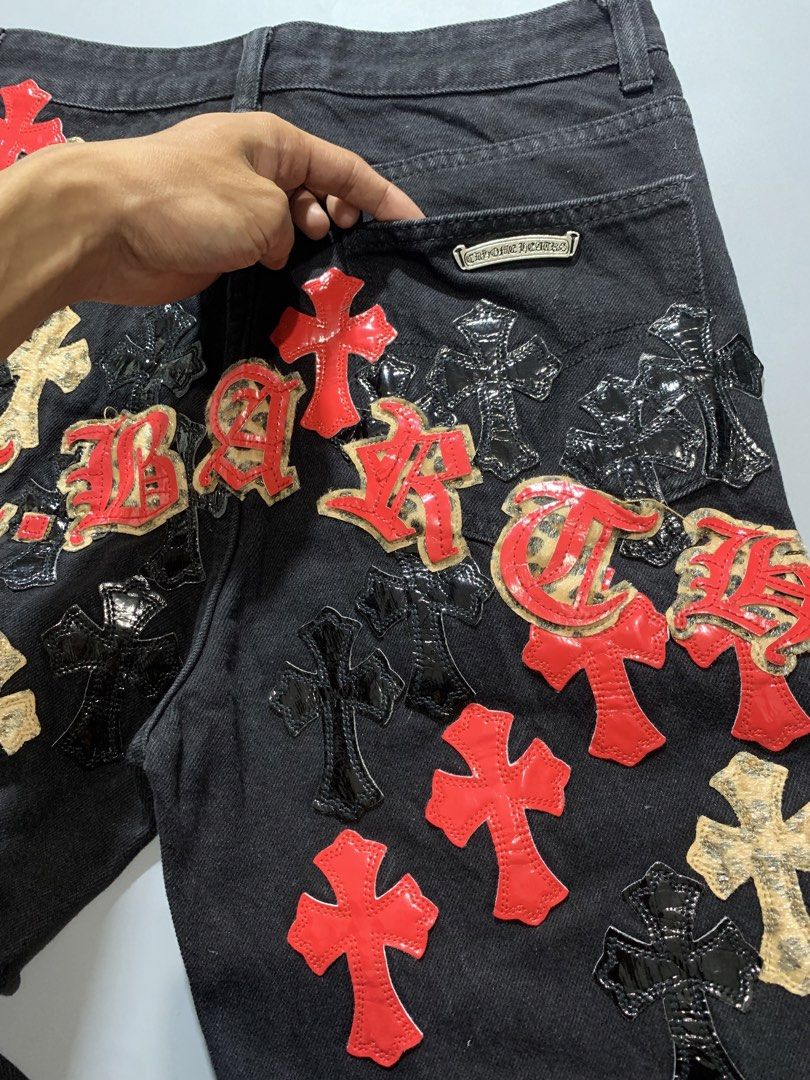 Chr0me Hearts Straight Cut Jeans (Category: Jeans) located in Mabalacat. Submitted by thrift_trap (Listing ID 1451371844, Image 3). Description: Waist: 30 Length: 40 Leg opening: 7.5 Condition: Excellent Issue (s): None Color rate: 9.5/10 Complete tags🏷️ Color may vary due lighting‼️.