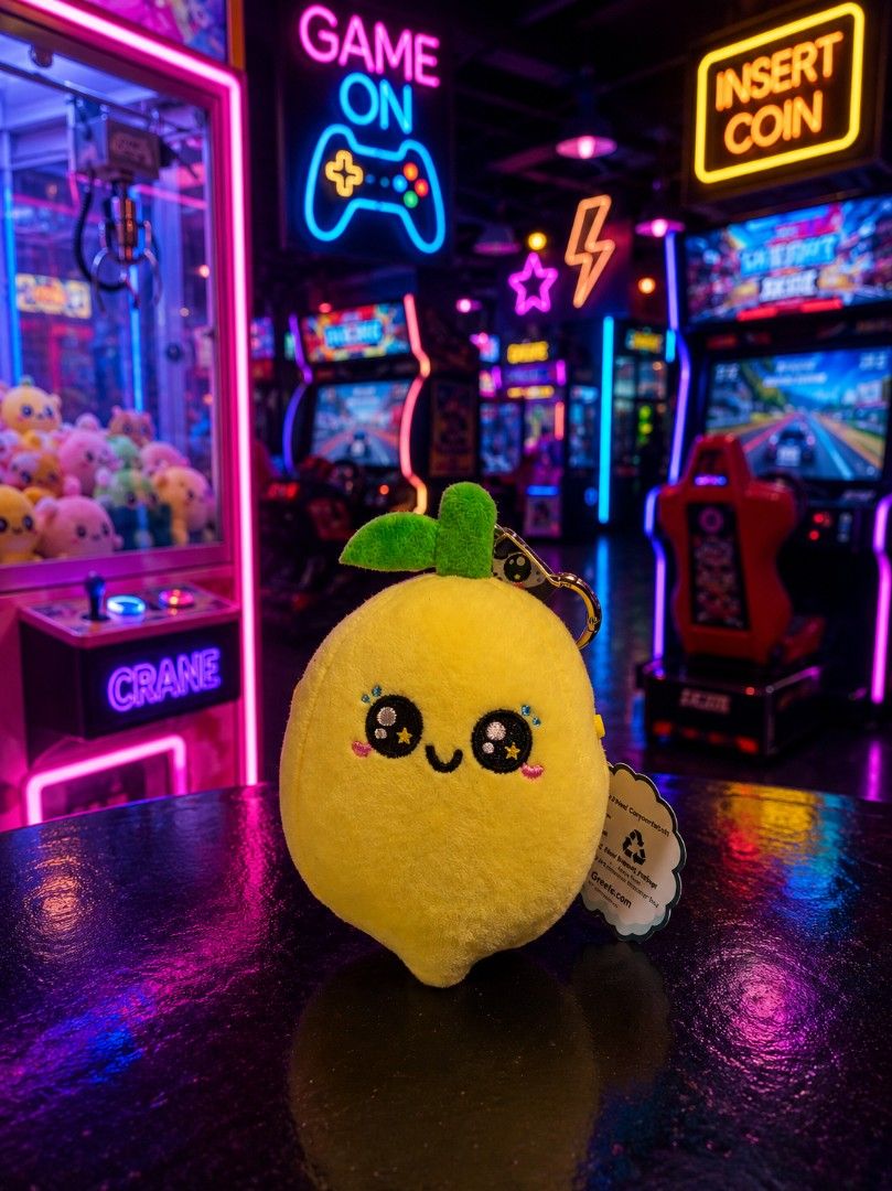 Clicksees Lemon charm (Category: Plushies & Soft Toys) located in Manila. Submitted by pixelpicker (Listing ID 1451325322, Image 1). Description: - Adorable plush lemon design - Features big sparkly eyes and a sweet smile - Ideal for attaching to bags, backpacks, or purses - Makes a great small gift or fun accessory - Made with soft and cuddly material - Includes a durable metal keychain ring.