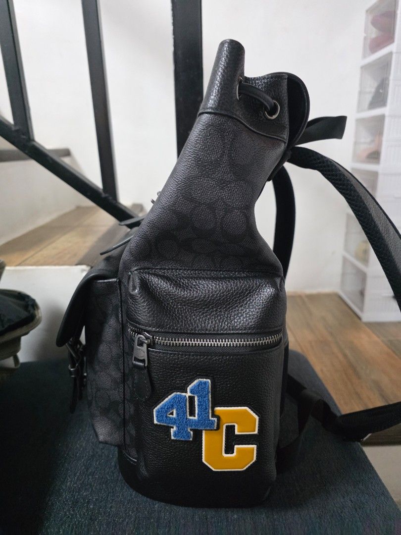 coach sprint backpack (Category: Luxury Bags & Wallets) located in Pasig City. Submitted by okbie (Listing ID 1451432271, Image 2). Description: The Coach Outlet Sprint Backpack in Black is one of Coach Outlet's most practical and premium-looking backpacks. It combines a professional appearance with travel-friendly features. � Coach Outlet Key features: Material: Refined pebble leather with smooth calf leather trim Color: Black with black copper 