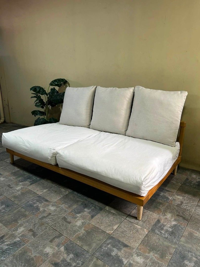 Daybed Sofa (Category: Sofas) located in Meycauayan. Submitted by marygracecasimiro (Listing ID 1451516933, Image 2). Description: Imported Washable Cover Sofa Bed/Daybed from Japan P20,000 lang suki 73x40x18in Big n Bulky Solid Wood Sofa Bed Daybed Super Ganda Washable ang Cover Deep Clean n Sanitized Walang Sag Walang Lubog Super Comfy Heavy Duty No issue Good Condition Minor scratch From Japan♥️.